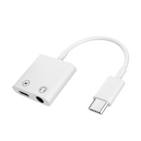 Разветвитель 2 в 1, AUX кабель OTG, адаптер для Samsung Xiaomi Redmi Huawei, USB C, Type C, 3,5 мм