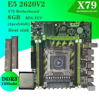 Материнская плата VKLO X79 LGA 2011 USB2.0 SATA3 с поддержкой памяти REG ECC и процессора Xeon E5 4DDR3 PCI-E NVME M.2