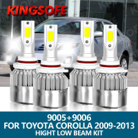 KINGSOFE 8000LM 4Pcs светодиодные фары 9006 HB4 автомобиль свет 9005 HB3 72W 6000K COB чип для Corolla Toyota 2009 2010 2011 2012 2013