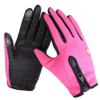 Зимние перчатки для мужчин и женщин, теплые защитные перчатки для сенсорных экранов для езды на велосипеде и мотоцикле, ветрозащитные противоскользящие водонепроницаемые женские перчатки