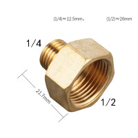 Латунь 1/8 1/4 3/8 1/2 3/4 внутренняя резьба с шестигранной резьбой втулка редуктора медный фитинг для труб вода газ адаптер соединитель