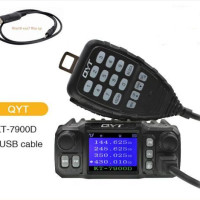 Последняя версия мини мобильного радио QYT KT-7900D 25W Quad Band 144/220/350 MHz KT7900D UV Трансивер или с блоком питания