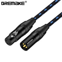 DREMAKE XLR микрофонный кабель 3-контактный XLR штекер-гнездо микрофонный аудиокабель сбалансированный DMX AMP патч-корды для смешивания плат Pro Audio