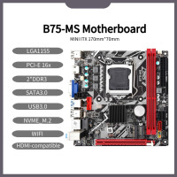 B75-MS MINI ITX материнская плата LGA 1155 поддерживает USB3.0 SATA3.0 HDMI-совместимая/VGA/NVME M.2 DDR3 Материнская плата с PCIe 16x для ПК