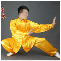 Китайская одежда тайчи, дышащая футболка тайчи Ву Шу, костюмы для боевых искусств, Мужской Костюм тайцзи, костюм для представлений, униформа ушу
