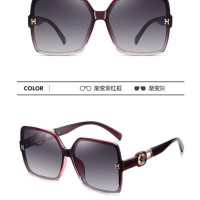 Очки солнцезащитные женские поляризационные, брендовые дизайнерские пластиковые градиентные солнечные очки в большой оправе, UV400