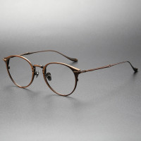 Оправа для очков в японском стиле для мужчин и женщин, круглые Рецептурные очки в стиле ретро, при близорукости, M3112