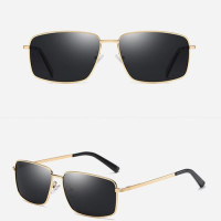 Солнцезащитные очки в прямоугольной оправе UV400 Мужские, Классические Поляризационные солнечные аксессуары в стиле ретро, для вождения