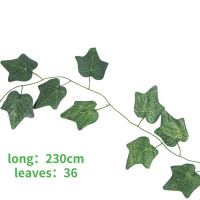 240 см листьевая лоза, искусственные Подвесные Растения, Лиана, шелковые искусственные листья плюща для стен, зеленая гирлянда, украшение для дома, праздничные лозы