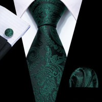 Синий зеленый розовый фиолетовый цветочный Мужской Шелковый галстук модный мужской галстук носовой платок Запонки Наборы мужские подарки дизайнерский Барри. Ван