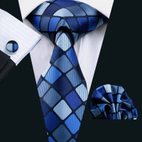 Мужской галстук с геометрическим узором, 100% шелк, 8,5 см, 16 цветов, FA-5051