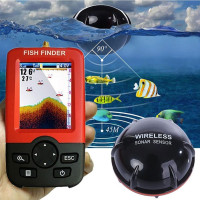 Новый Интеллектуальный портативный рыболокатор для озерной и морской рыбалки с сигнализацией глубины, беспроводной гидролокаторный датчик