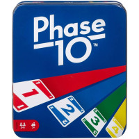 Железная коробка Uno Phase 10, карточная игра Mattel Games, оригинальная семейная Веселая игрушка для покера, играющая в покер, Подарочная коробка Uno