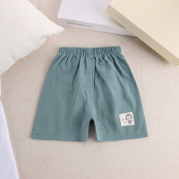 Женские летние шорты для мальчиков и девочек, короткие брюки из хлопка и льна в Корейском стиле, милые шорты для маленьких детей
