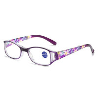 Складные очки для чтения в стиле ретро с защитой от синего света, очки для дальнозоркости, женские модные компьютерные очки с цветочным принтом по рецепту + 1,0 ~ + 4,0
