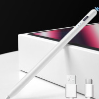 Стилус для iPad (2018-2023), карандаш для iPad с детектором отклонения и наклона, Активный цифровой карандаш для iPad