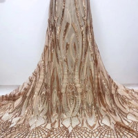 2022 Высококачественная модная французская Тюлевая кружевная ткань, африканская кружевная ткань с блестками для свадебного платья