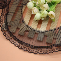 1 м Высокое качество кружевной ткани черного кружева ткань органза белый кружевной лентой на каблуке 7 см с вышивкой платье из кружева с кружевной отделкой Рубан dentelle LQ51