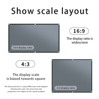MIXITO Projection Anti-Light Curtain 16:9 60 84 100 106 120Inch 3d HD Outdoor Indoor Portable With Holes Projector Screen
