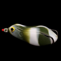 8.7cm 14g Frog Lure Soft Tube Bait Plastic Fishing Lure with Fishing Hooks Frog Artificial 3D Eyes