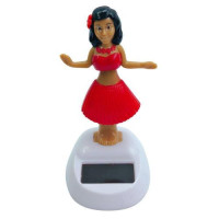 Car Decoration Dancing Doll Car Accessories Solar Power Toy Shaking Head Hawaii Swinging Animated Girl Car Ornament Car-styling