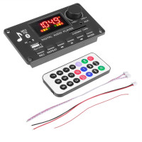 12V MP3 Decoder Board 80W Amplifier 5V-26V Bluetooth 5.0 MP3 Player Car FM Radio Module Call Recording Support TF USB 3.5mm AUX