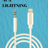 Переходник кабель провод lightning - 3.5 в машину 1метр / Кабель iPhone Lightning на AUX 3.5mm jack / Переходник айфон aux / Lightning 3.5 / Адаптер lightning