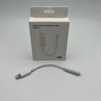 Кабель переходник для iPhone Lightning на mini jack 3.5 (выход лайтинг / вход мини джек)