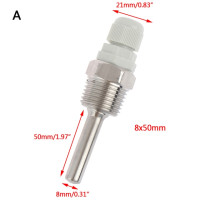 50-200mm Stainless Steel Thermowell 1/2" NPT Threads For Temperature Sensors Fit Dia 6mm Tube