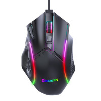 Esports Macro Mouse 12800Dpi 12 Keys Macro Definition Eat Chicken Wired RGB Gaming Mouse Computer Accessories