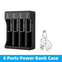 Universal Battery Charger With LED Indicator Cable Smart Quick Rechargeable Lithium Battery Charger for 18650 26650 14500