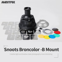 AMBITFUL AL-16 Focalize Conical Snoot Optical Condenser Art Special Effects Shaped Beam Light Cylinder with Shape and Color Gel