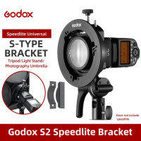 Original Godox S2 Bowens Mount Flash S-type Holder Bracket for Godox V1 V860II AD200 AD400PRO Speedlite Flash Snoot Softbox