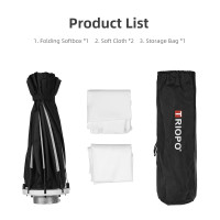 Triopo K55 55cm Photo Bowens Mount Portable Octagon Umbrella Outdoor SoftBox with Carrying Bag for Studio Flash Softbox