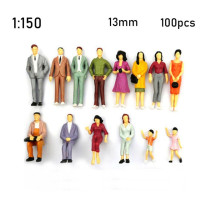 100Pcs People Figures Model Building Passengers Train Scenery 1:100/1:150 Scale Mixed Color Pose Building Layout Model People