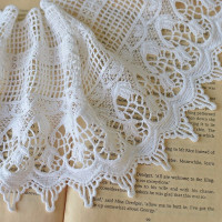 African lace fabric high quality lace wedding decoration trim DIY 1yard Water soluble Cotton embroidery wide lace fabrics