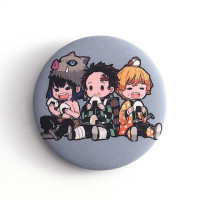 Anime Demon Slayer Kimetsu No Yaiba Kamado Tanjirou Cosplay Prop Pin Brooch Kamado Nezuko Badges Button Brooch Pins