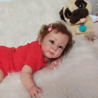 NPK 58CM Reborn Girl Finished Already Painted Doll Huxley with High Quality 3D skin multiple Layers Painting Visible Veins