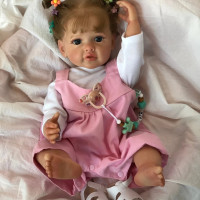 55cm Finished Reborn Baby Doll Full Body Silicone Bebê Boneca Reborn Brinquedos Handmade Toddler Princess Bath Toy Kid Birthday