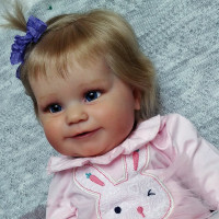 ADFO Bebe Reborn Doll Kit 24 Inch Toddler Maddie Realistic Soft Cloth Silicone Body Baby Girl Doll Playment Children Gift LOL