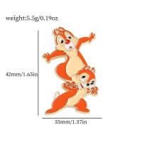 Cartoon Mickey Minnie Mouse Lapel Pins Cute Chip Dale Metal Enamel Brooches Kawaii Donald Duck Badges for Backpack Gift for Kids