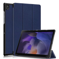 Чехол-обложка MyPads iL Sottile для Samsung Galaxy Tab A8 10.5 2021 (X200N/X205/SM-X200), Самсунг Галакси Таб А8 10.5, трансформируется в подставку, автоблокировка экрана пластиковый синий