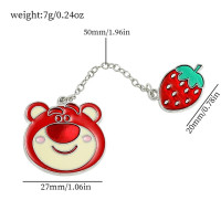 Disney Cartoon Toy Story Lotso Bear Brooch Kawaii Pink Bear Enamel Pins for Backpack Jacket Badge Accessories for Girl Kids Gift