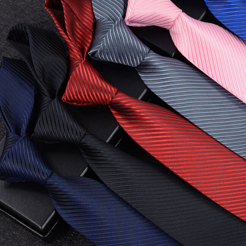 1pcs Unisex Professional Working Marry Dark Striped Tie Male Formal Wear Black Tie Business British Style