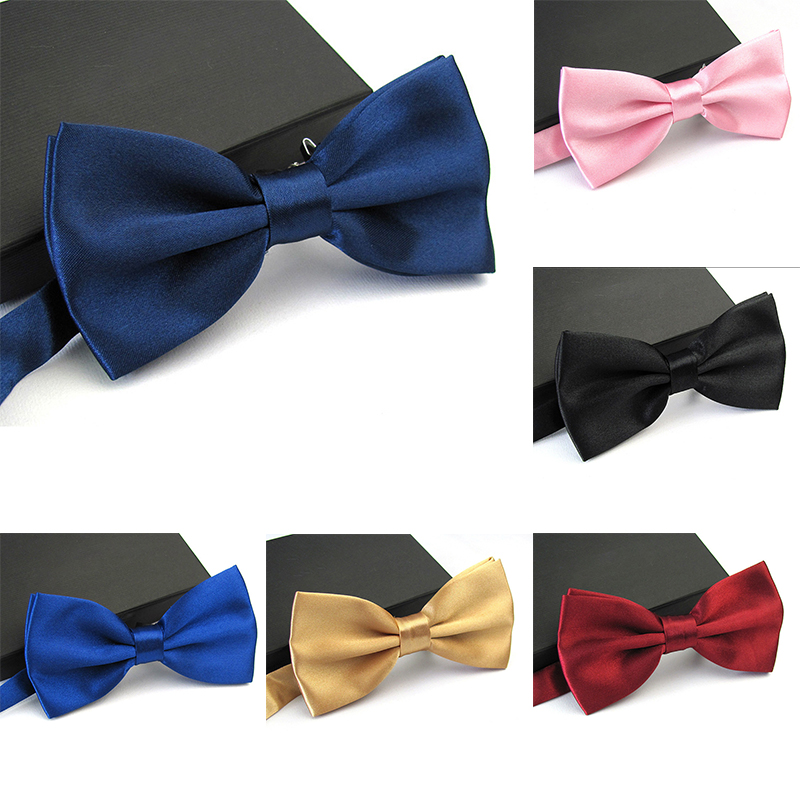 1pcs Gentleman Adjustable Bow Tie Knot Gravata Gifts For Men Christmas Classic Satin Bowtie Necktie For Wedding Party