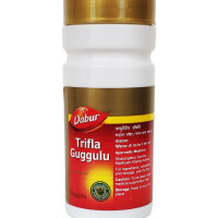 Трифала Гуггул Дабур / Triphala Guggulu Dabur / индийские травы / очищение организма от шлаков и токсинов, омоложение и похудение, здоровье ЖКТ / 40 таблеток 