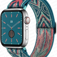 Strap for Apple watch band 44mm 40mm 45mm 41mm 38mm 42mm 49mm Elastic Nylon bracelet iWatch series 7 Ultra 8 3 4 5 6 se