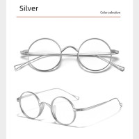 Высококачественная оправа для очков из чистого титана, мужские круглые брендовые дизайнерские очки в стиле ретро, мужские оптические оправы для очков по рецепту