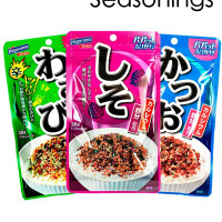 Набор приправ Hagoromo к варёному рису со вкусом тунца, базилика и кунжута, хрена васаби 3 шт, Япония