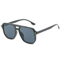 Солнцезащитные очки Мужские Женские SO & EI, квадратные, с двойной перемычкой, с декоративными заклепками, со степенью защиты UV400